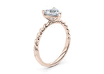 Ascot Solitaire Rose Gold 18k Heart Engagement Ring