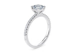 Aria Diamond Band Platinum Asscher Engagement Ring