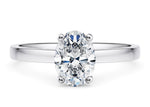 1477 Classic Solitaire Platinum Oval Engagement Ring