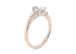 Alexandria Trilogy Rose Gold 18k Oval Engagement Ring