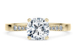 Delicacy Vintage Yellow Gold 18k Cushion Engagement Ring