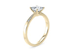 Delicacy Vintage Yellow Gold 18k Princess Engagement Ring