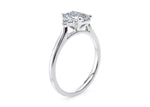 Rosa Vintage Platinum Emerald Engagement Ring