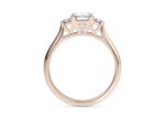 Paris Trilogy Rose Gold 18k Emerald Engagement Ring