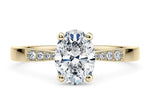 Delicacy Vintage Yellow Gold 18k Oval Engagement Ring
