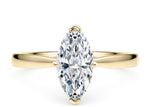 Delicacy Solitaire Yellow Gold 18k Marquise Engagement Ring