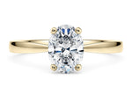 Delicacy Solitaire Yellow Gold 18k Oval Engagement Ring