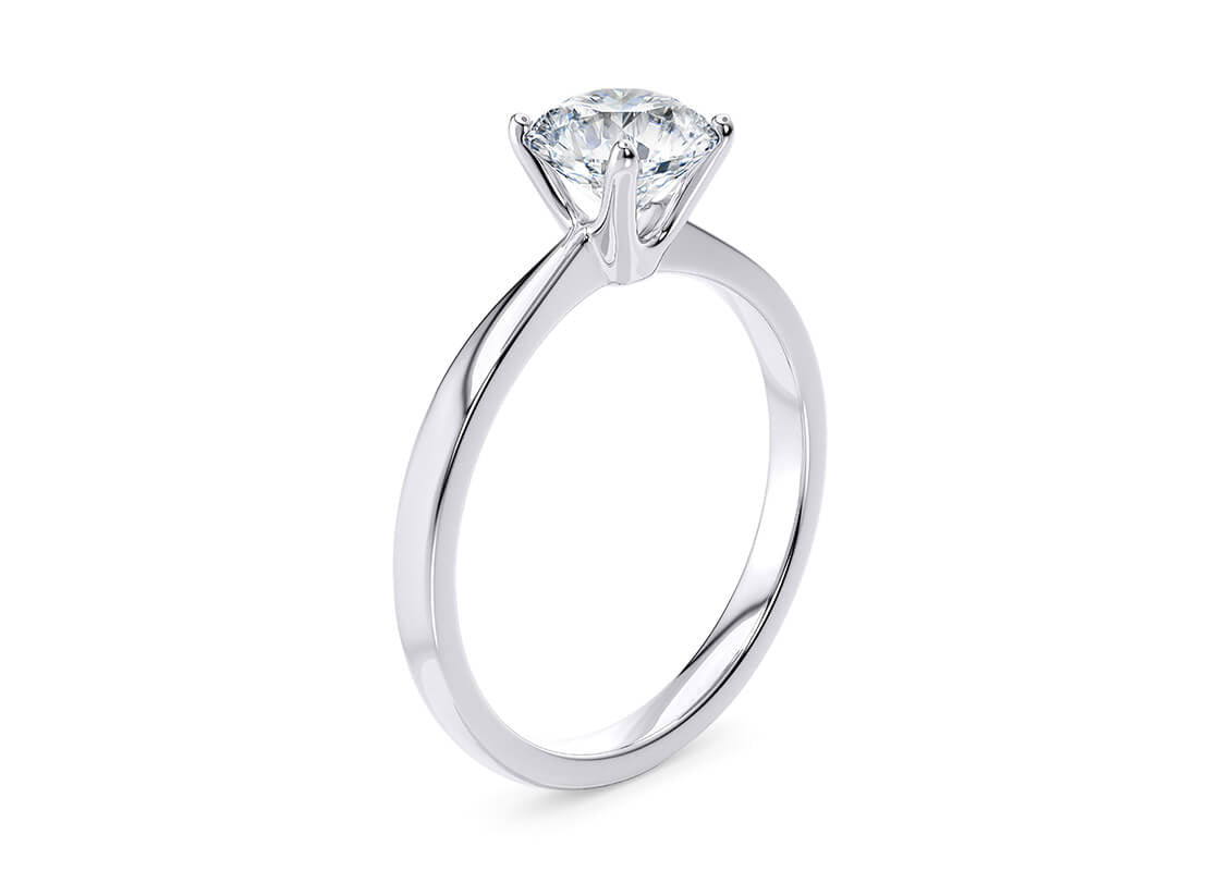 Delicacy Solitaire Platinum Round Engagement Ring