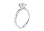 Delicacy Solitaire Platinum Round Engagement Ring