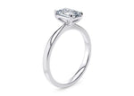 Delicacy Solitaire Platinum Emerald Engagement Ring