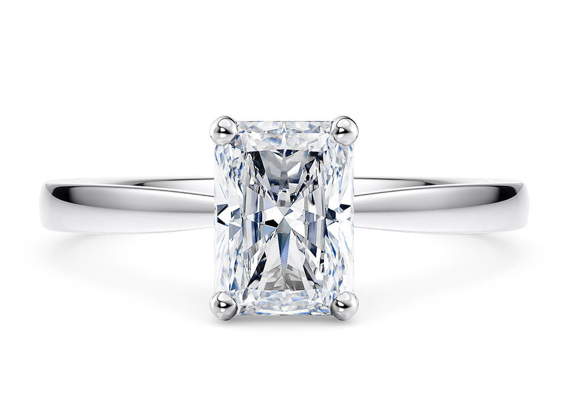 Delicacy Solitaire Platinum Radiant Engagement Ring