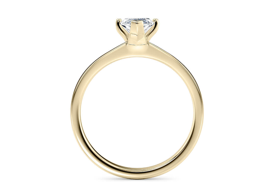 Delicacy Solitaire Yellow Gold 18k Marquise Engagement Ring