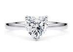 Delicacy Solitaire Platinum Heart Engagement Ring