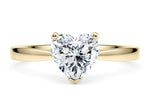 Delicacy Solitaire Yellow Gold 18k Heart Engagement Ring