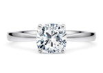Delicacy Solitaire Platinum Cushion Engagement Ring