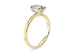 Delicacy Solitaire Yellow Gold 18k Emerald Engagement Ring