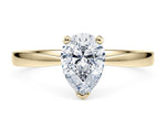 Delicacy Solitaire Yellow Gold 18k Pear Engagement Ring