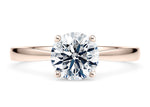 Delicacy Solitaire Rose Gold 18k Round Engagement Ring