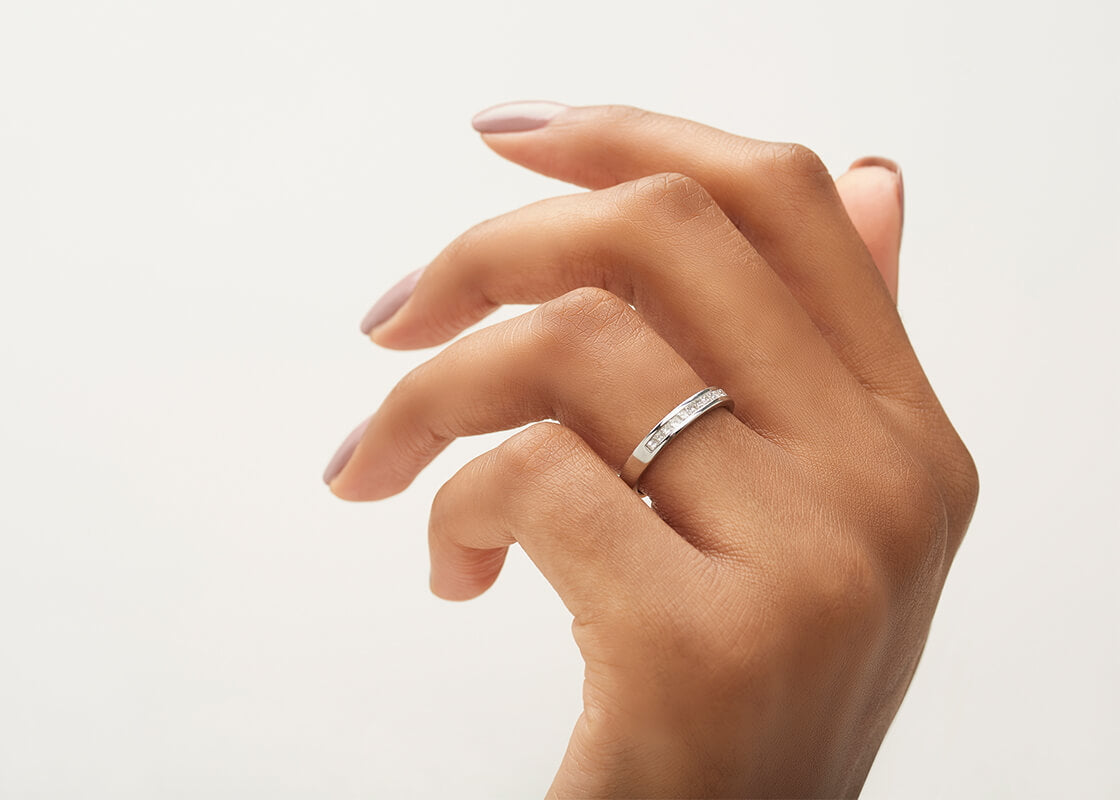 Allya Yellow Gold 18k Half Set Eternity Ring