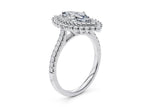 Berkeley Halo Platinum Marquise Engagement Ring