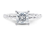 Ascot Solitaire Platinum Princess Engagement Ring