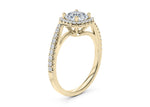 Kew Halo Yellow Gold 18k Asscher Engagement Ring