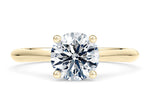 Iris Solitaire Yellow Gold 18k Round Engagement Ring