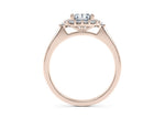 Hampstead Halo Rose Gold 18k Asscher Engagement Ring