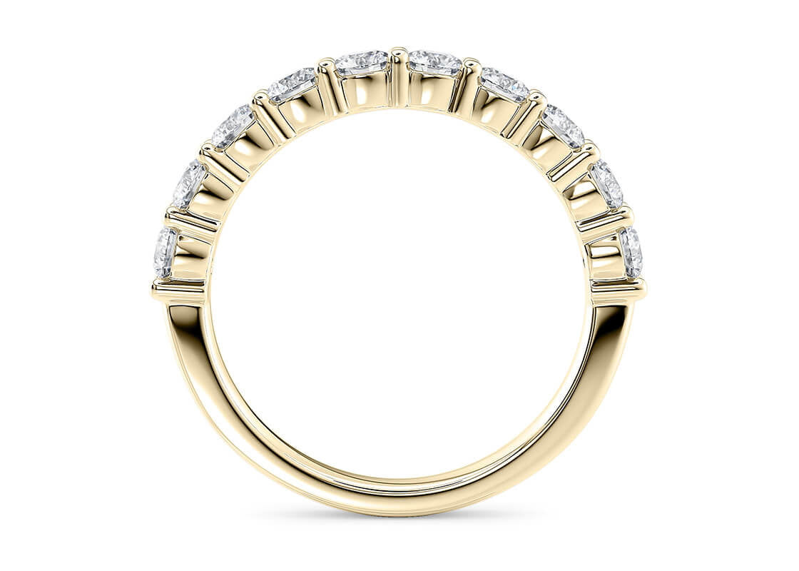 Mayfair Half Set Yellow Gold 18k Lab Grown Eternity Ring