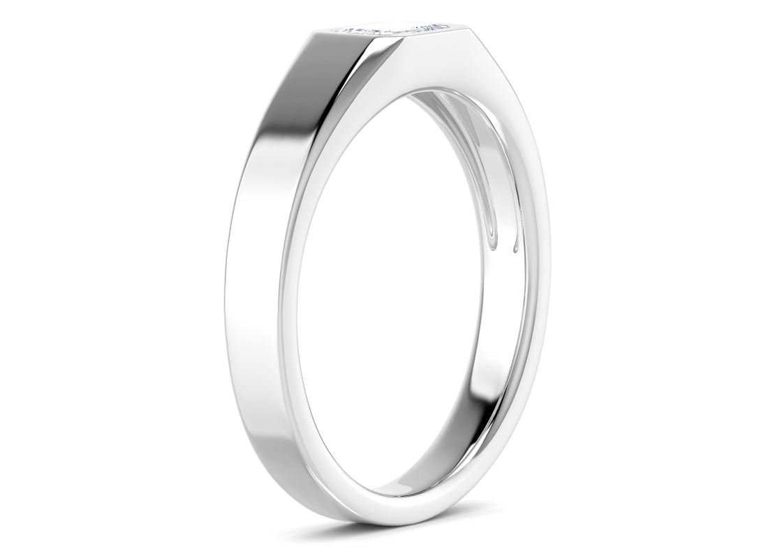 Olympus Emerald White Gold 18k Wedding Band