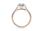 Battersea Halo Rose Gold 18k Cushion Engagement Ring