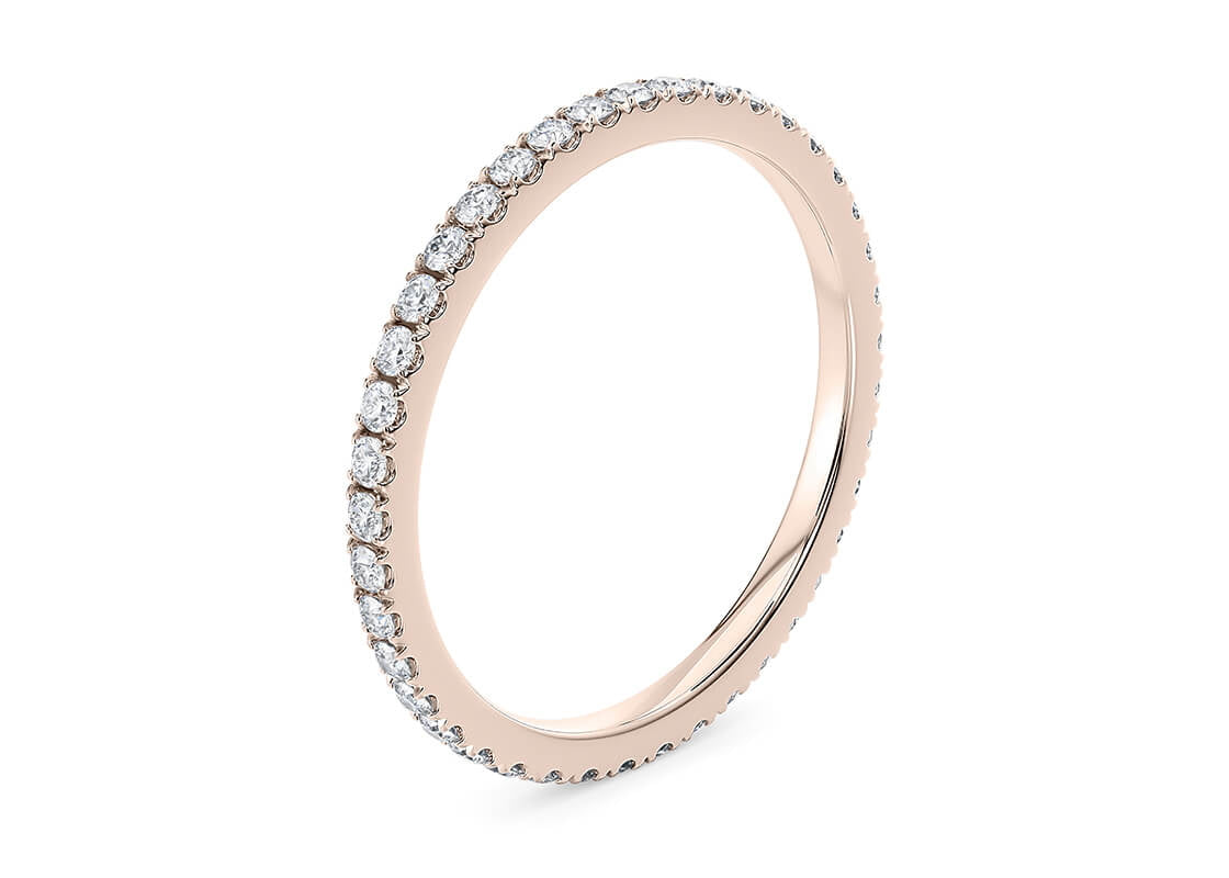Vogue Rose Gold 18k Full Set Eternity Ring