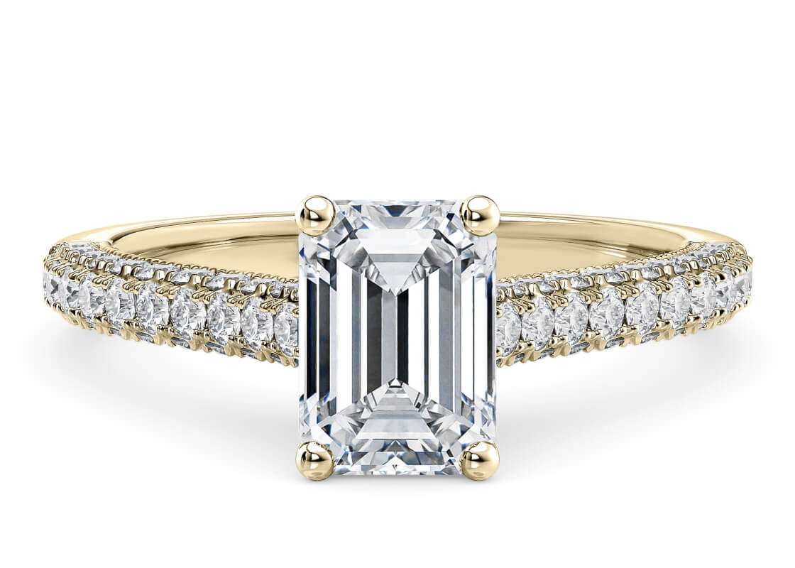 Bloomsbury Vintage Yellow Gold 18k Emerald Engagement Ring