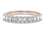 Regent Emerald Half Set Rose Gold 18k Natural Eternity Ring
