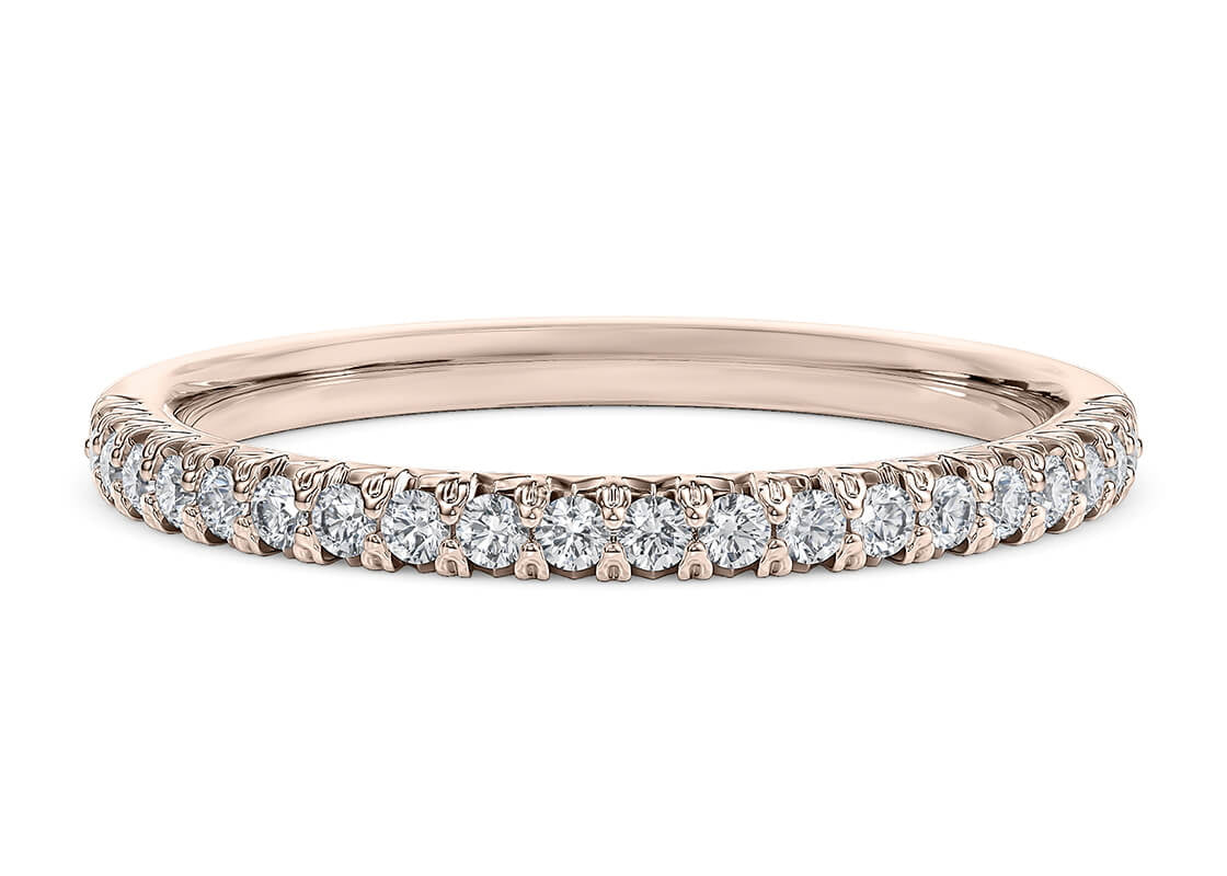 Kindrea Rose Gold 18k Half Set Eternity Ring
