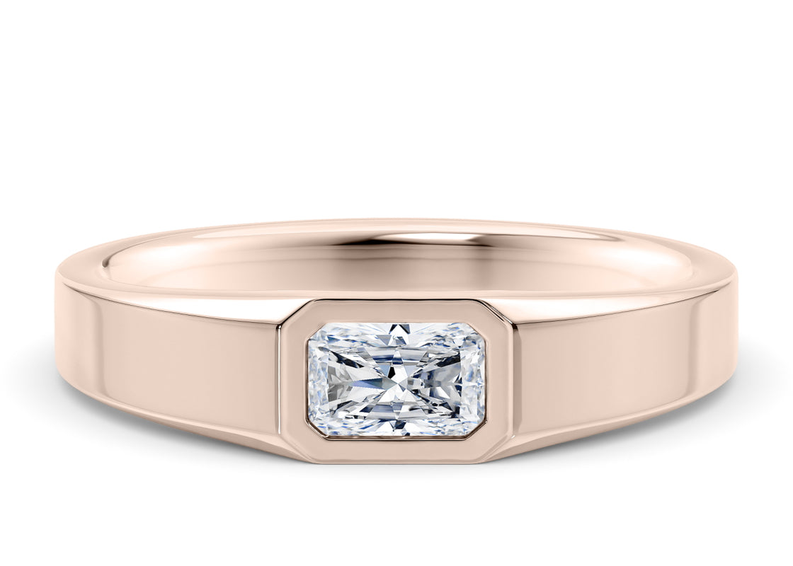 Olympus Radiant  Rose Gold 18k Wedding Band
