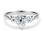 Roma Trilogy Platinum Heart Engagement Ring