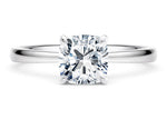 Starlight Solitaire Platinum Cushion Engagement Ring