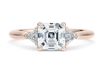 Paris Trilogy Rose Gold 18k Asscher Engagement Ring
