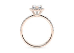 Isabella Halo Rose Gold 18k Pear Engagement Ring