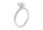 Aria Diamond Band Platinum Heart Engagement Ring