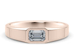 Olympus Emerald Rose Gold 18k Wedding Band