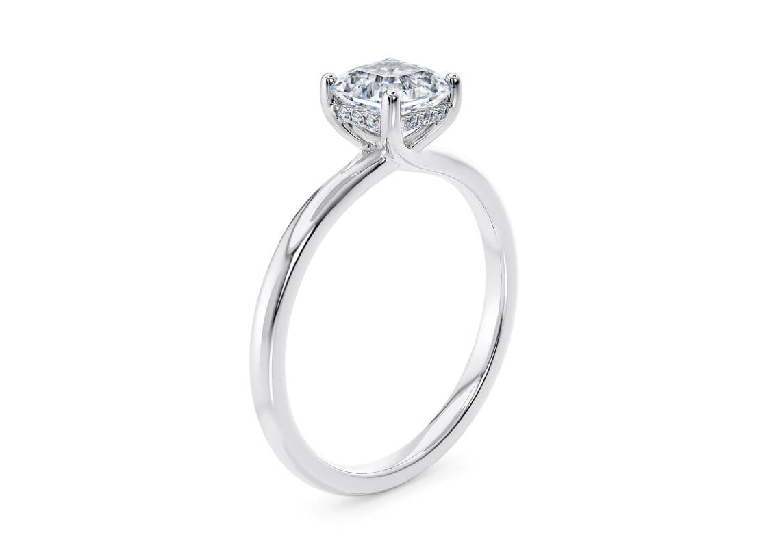 Paloma Solitaire Platinum Asscher Engagement Ring
