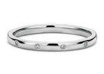 5 stones White Gold 18k Wedding Band