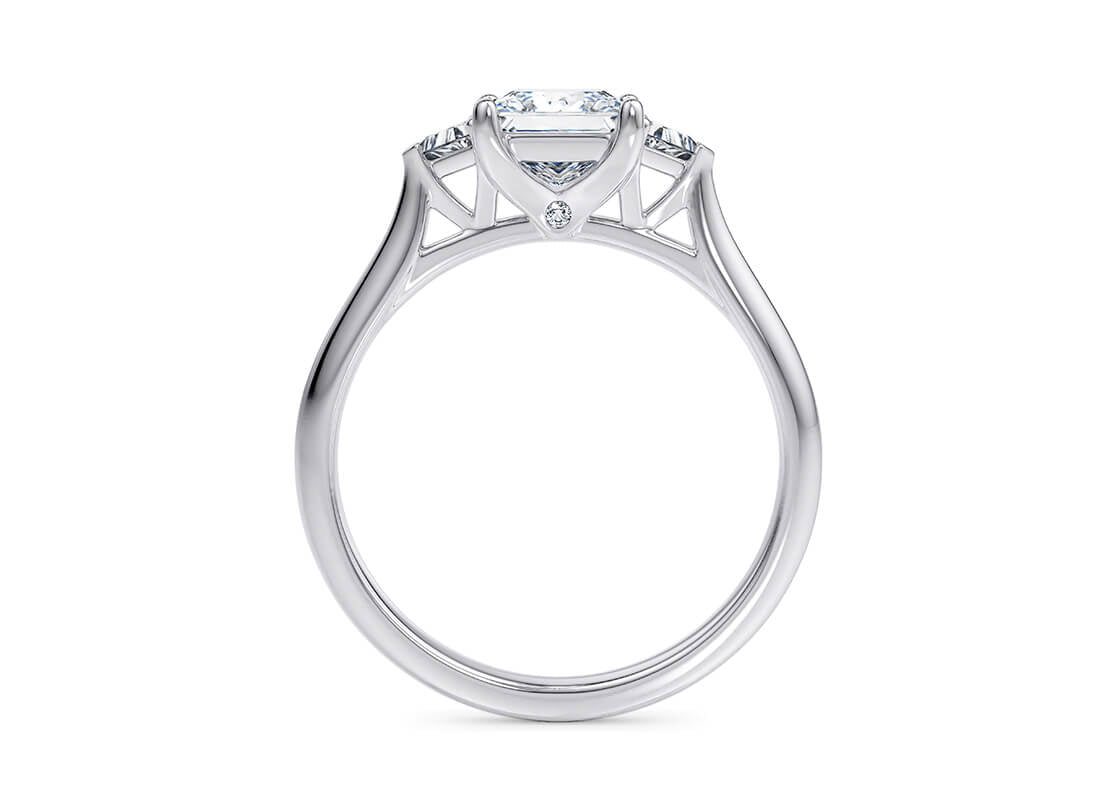 Paris Trilogy Platinum Princess Engagement Ring
