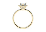 Isabella Halo Yellow Gold 18k Pear Engagement Ring