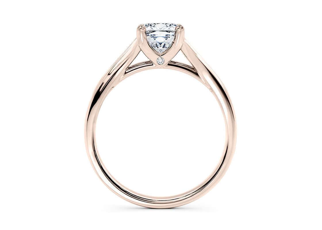 Hanover Solitaire Rose Gold 18k Cushion Engagement Ring