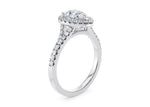 Battersea Halo Platinum Pear Engagement Ring