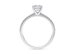 Aria Diamond Band Platinum Asscher Engagement Ring