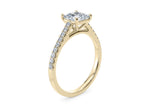 1477 Vintage Yellow Gold 18k Princess Engagement Ring